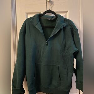 Beyond Yoga Recharge Half Zip Pullover in Forest Green Size Medium NWT